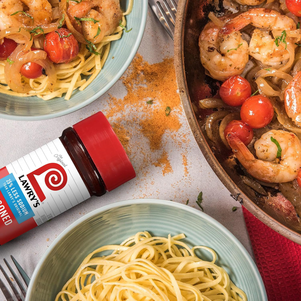 Lawry's 25% Less Sodium Seasoned Salt – All-in-One Seasoning to Streamline Weeknight Cooking