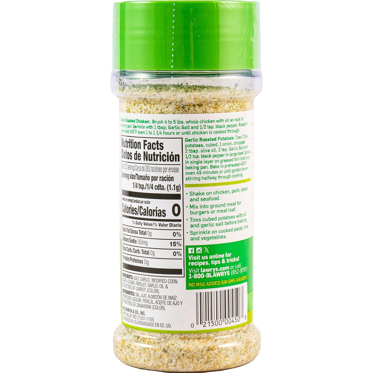 Lawry's Garlic Salt – Ready-to-Give Kitchen Gift Set Piece for Newlyweds, 11 oz