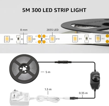 Lepro Super Bright LED Strip – 3000K Warm White Vanity and Ceiling Cove Lighting for Stylish Home Decor
