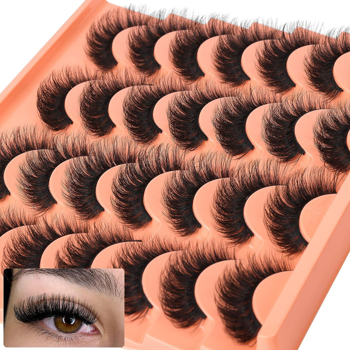 Losha Lightweight Vegan Lashes – Comfortable Reusable Strips for All-Day Wear Without Irritation