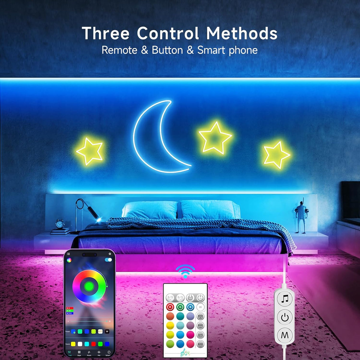 LotusLamp Waterproof RGB LED Neon Light for Outdoor Dining Area, 24V Low Voltage Patio Rope Light with Remote Control