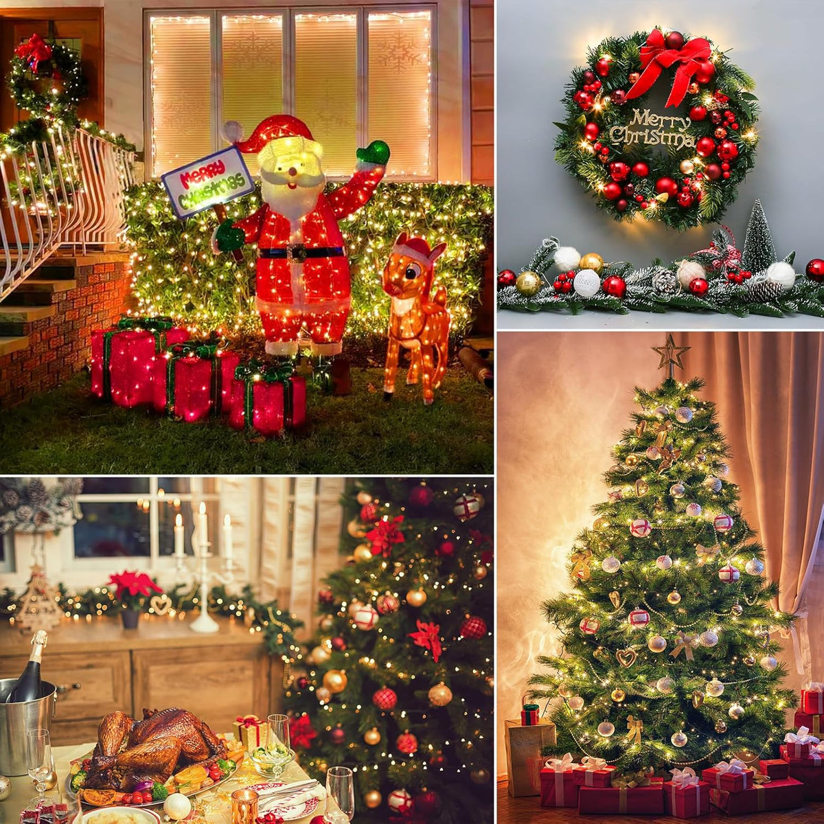 Lumify Home 8 Mode Mini Lights - Decorative Accent for Wreaths, Garlands and Holiday Centerpieces