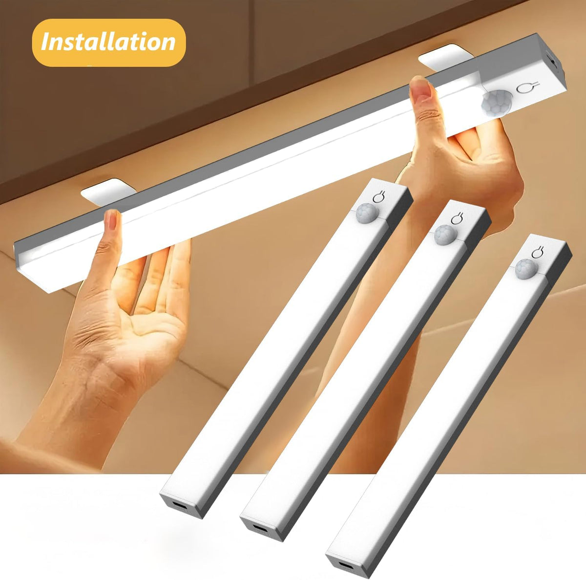 LuminWick Closet Light – Safe Cordless Illumination for Dark Pantries, Cabinets, and Stair Landings