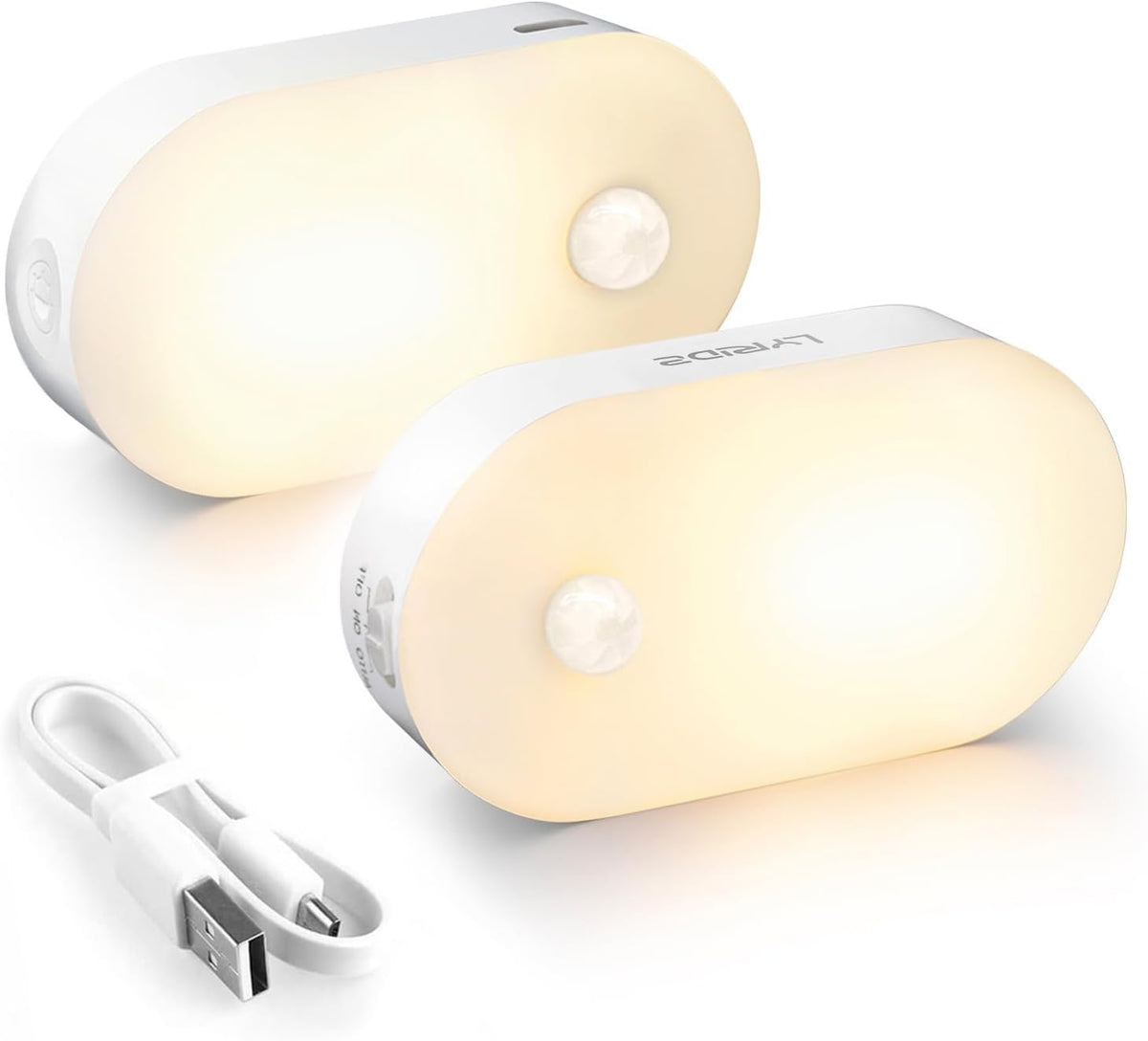 Lyridz Stick On Night Light 2 Pack, Affordable Valentine's Day Gift for Couples Setting Up Their First Shared Home