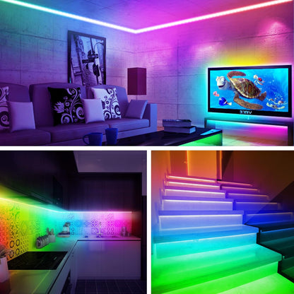 maylit ICRGB LED TV Strip – Child-Safe Bedroom Lighting with Schedule Timer and No Open Flame