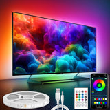 maylit ICRGB TV LED Backlight | Sleep-Friendly Night Light Strip with Dimmable App Scheduling