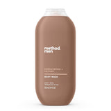 method Men's Body Wash, Sandalwood, Vetiver, Streamlined Daily Cleanser with Neutral Packaging for Intentional Home Spaces