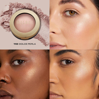 Milani Baked Highlighter – Clutter-Free Vanity Staple for Effortless Day-to-Night Glow, Italian Baked Powder