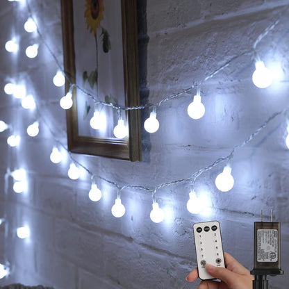 Minetom Globe String Lights – Worry-Free Indoor Lighting for Pet-Friendly Homes, Shatterproof Plastic Globes Cool-Touch 6-Hour Timer Plug-in Fairy Lights