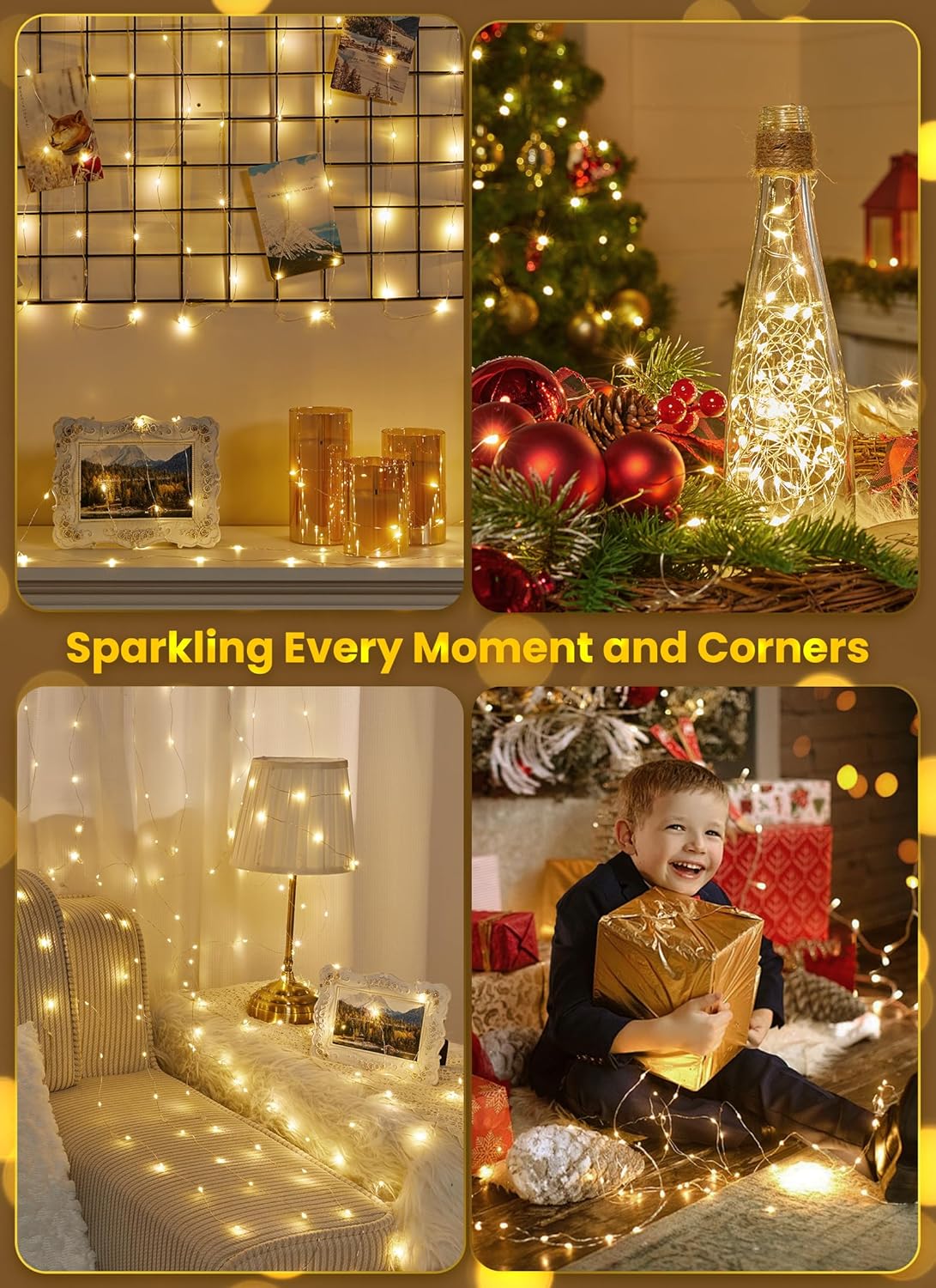 Minetom Safe Battery String Lights – Child Friendly Wall and Ceiling Decor for Boys and Girls Bedrooms
