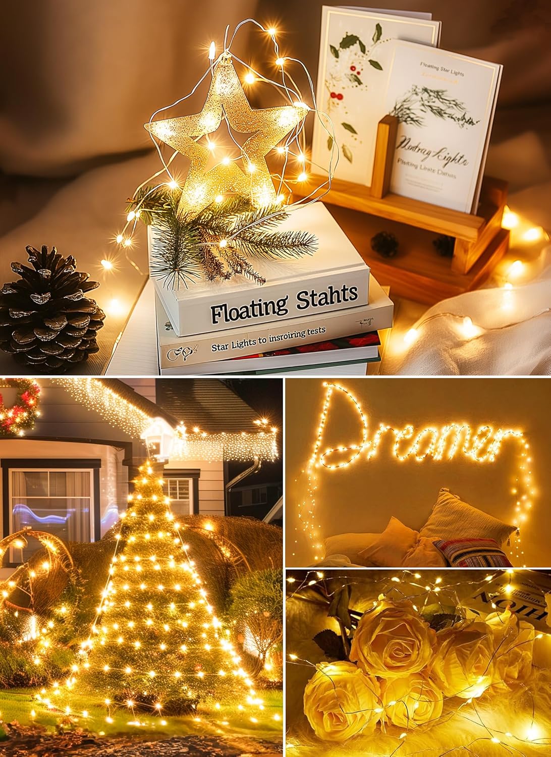 Minetom Twinkle Fairy Lights – Baby Shower Gift for New Moms, Gentle Warm White Night Light String with Remote and Built-in Timer