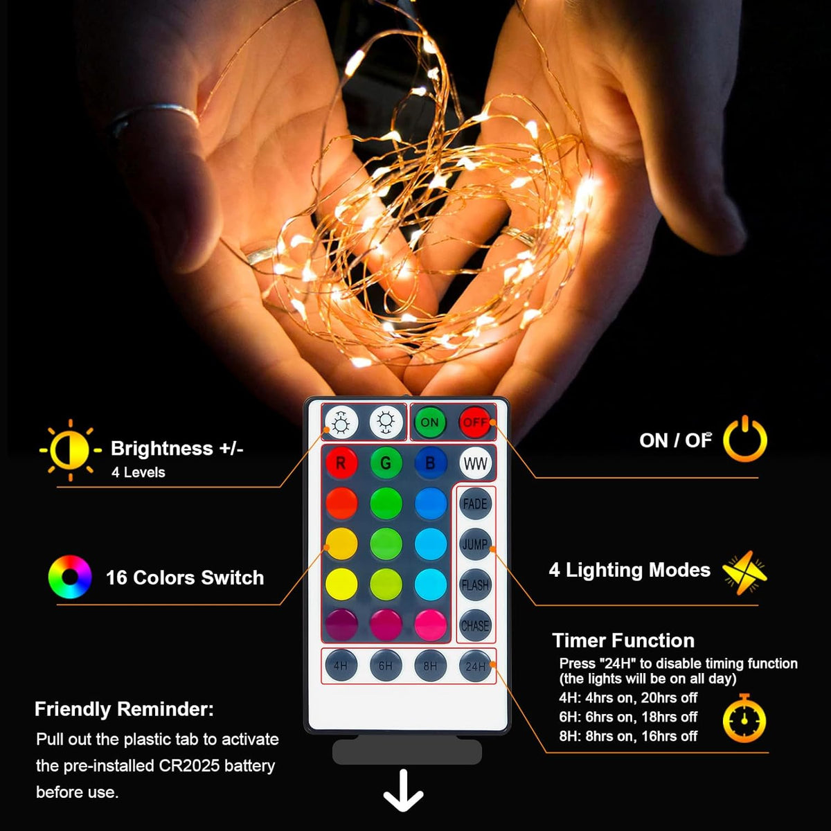 Minimax Weatherproof LED String Lights – Deck and Backyard Decor with 4 Timer Settings