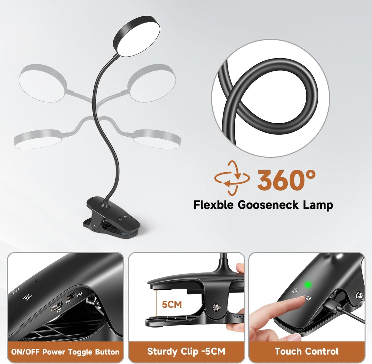 Mubarek Cordless Reading Lamp – Gentle Ambient Light for Craft Time, Nursing Station, and Quiet Nights