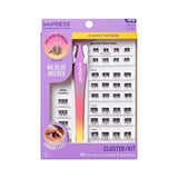 KISS imPRESS Pre-Bonded Lash Clusters – Effortless Glue-Free Lashes for Streamlined Makeup Kits
