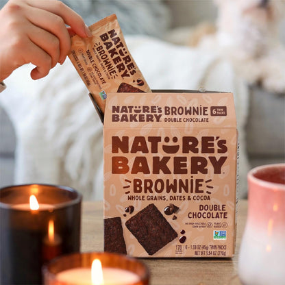 Nature's Bakery Double Chocolate Brownie Bars – Trusted School-Safe Snack for Allergy-Restricted Classrooms, Plant-Based