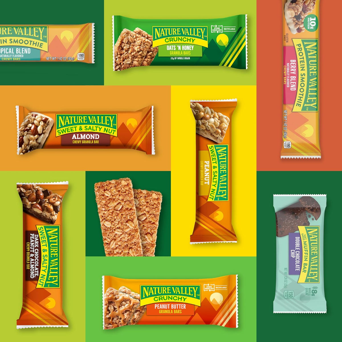 Nature Valley Protein Chewy Bars – Nutritious Lunchbox Treat Kids Love, No Artificial Colors Blueberry Nut 5 Pack