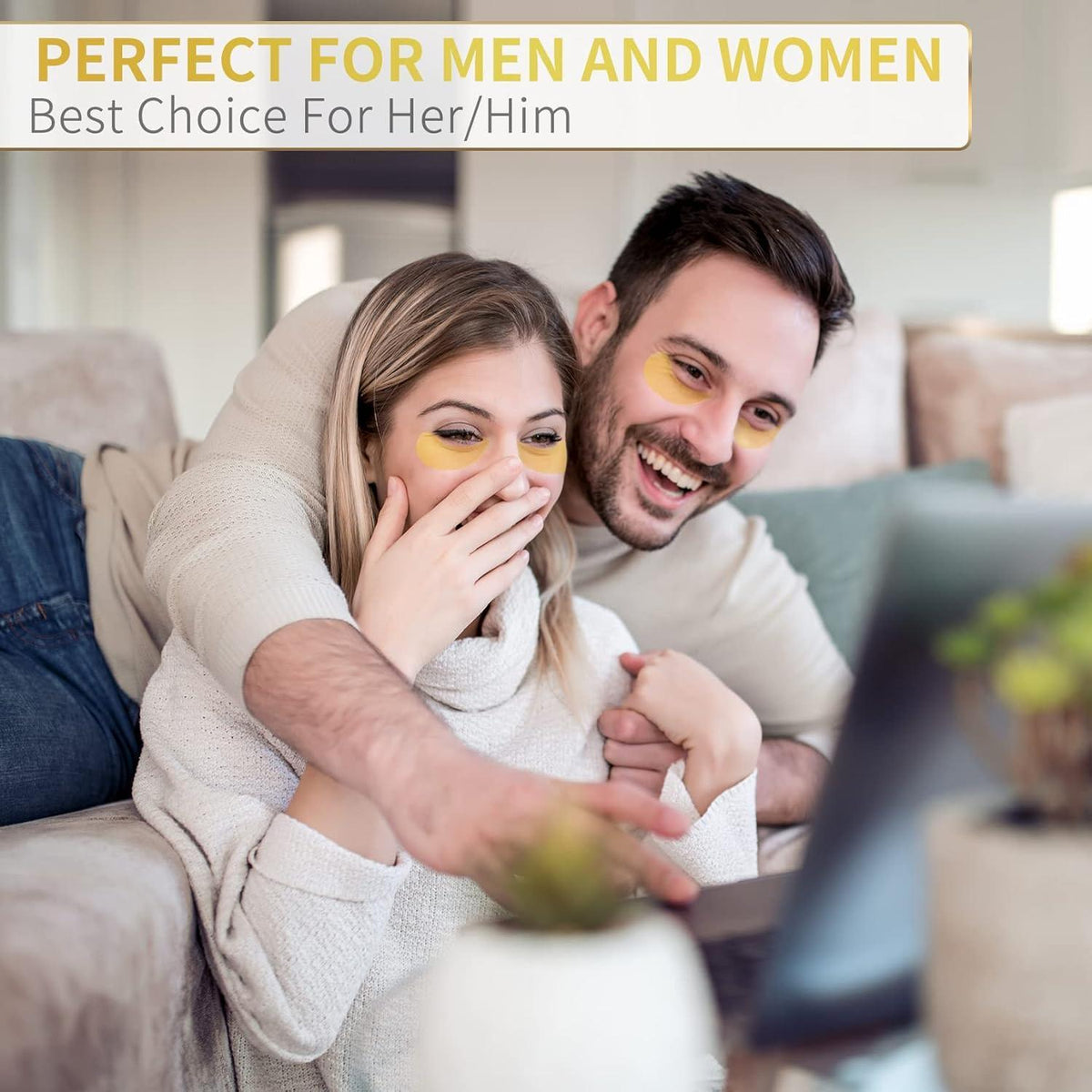 NAZANO 24K Gold Under Eye Patches – Valentine's Day and Mother's Day Pampering Present in 5 Colors