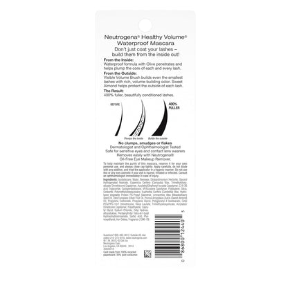 Neutrogena Healthy Volume Lash-Plumping Waterproof Mascara – Heat-Proof Volumizing Lash Color for Pool Days and Beach Outings, Smudge-Free