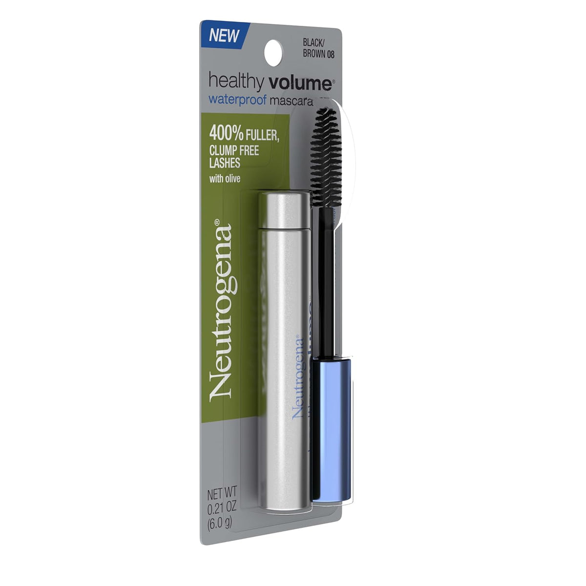 Neutrogena Healthy Volume Lash-Plumping Waterproof Mascara – Heat-Proof Volumizing Lash Color for Pool Days and Beach Outings, Smudge-Free