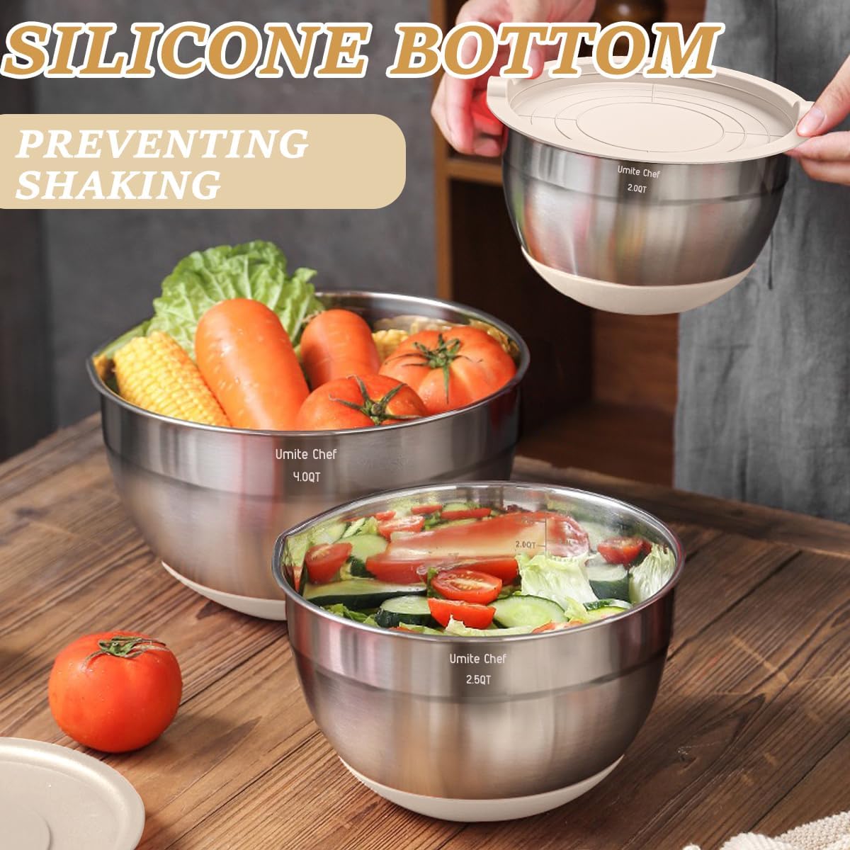 non-slip silicone bases that grip countertops and resist heat transfer