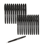 Amazon Basics Felt Tip Marker Pens, Black Ink, Simple Labeling Markers for Clean Desk and Clutter-Free Office, 24-Pack