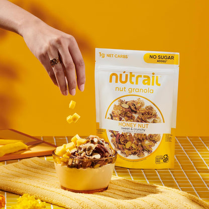 NuTrail Honey Nut Granola – Resealable Trail Snack for Camping and Hiking