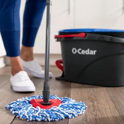 O-Cedar RinseClean Spin Mop Replacement – Pristine Floor Aesthetic for Mudrooms, Dining Rooms and Bedrooms