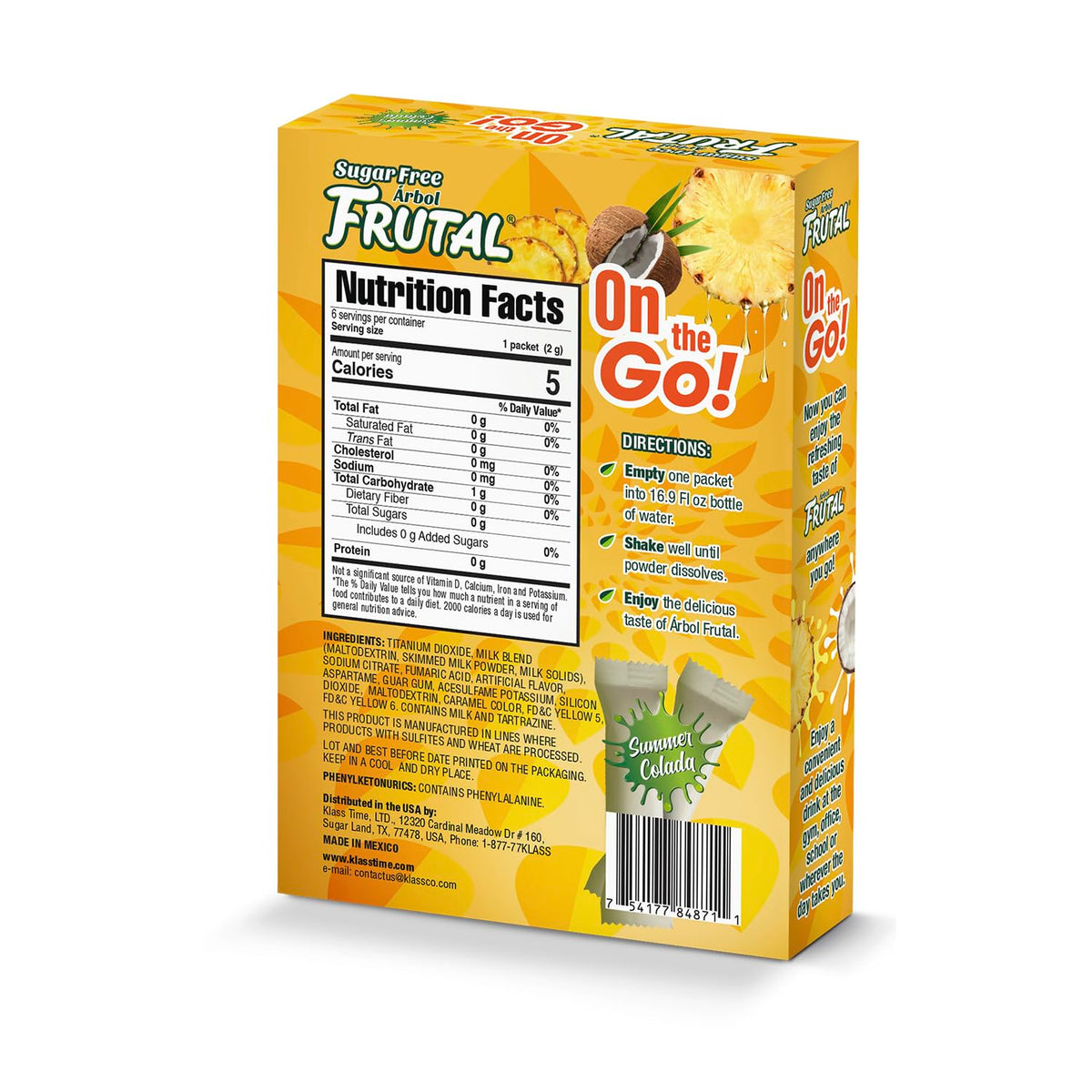 only 5 calories per single-serve stick