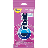 ORBIT Gum Bubblemint – On-the-Go Car Cup Holder and Office Desk Chewing Gum for Midday Meetings, 3 Packs of 14 Sugar-Free Sticks