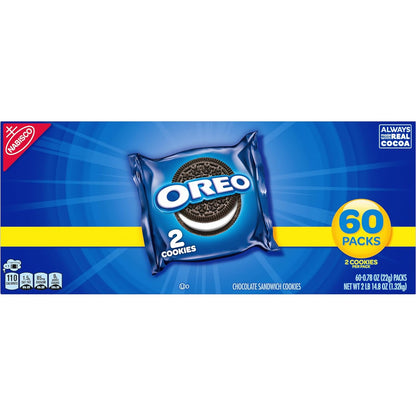 OREO 2-Cookie Snack Packs, Portion-Controlled Travel Treats for Hiking Backpacks and Hotel Rooms