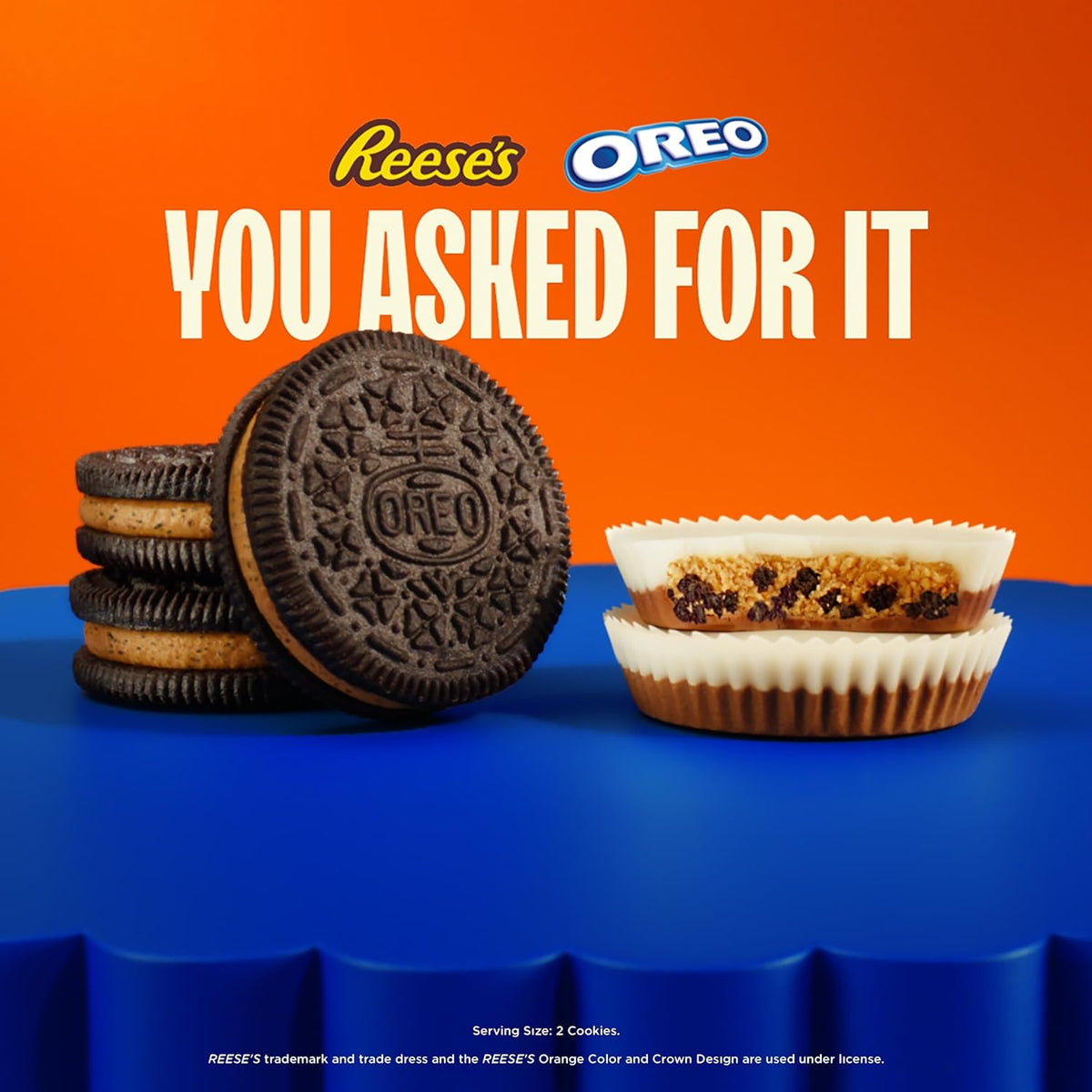 OREO REESE'S Peanut Butter Creme Cookies – Holiday Hostess Gift Snack for Friends and Coworkers, Pack of 2