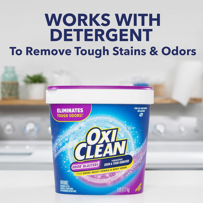 OxiClean Odor Blasters Versatile Stain and Odor Remover, 5 lb – Gentle on Sensitive Skin and Kids' Bedroom Fabrics Without Harsh Chlorine
