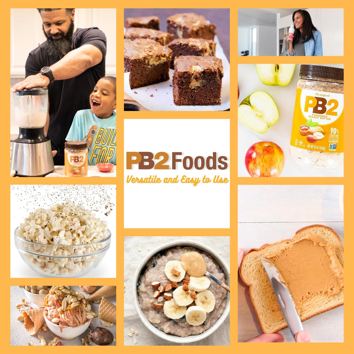 PB2 Powdered Chocolate Peanut Butter with Cocoa – Break Room Pantry Staple for Distraction-Free Snacking