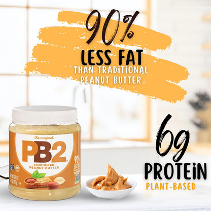 PB2 Powdered Chocolate Peanut Butter with Cocoa – Break Room Pantry Staple for Distraction-Free Snacking