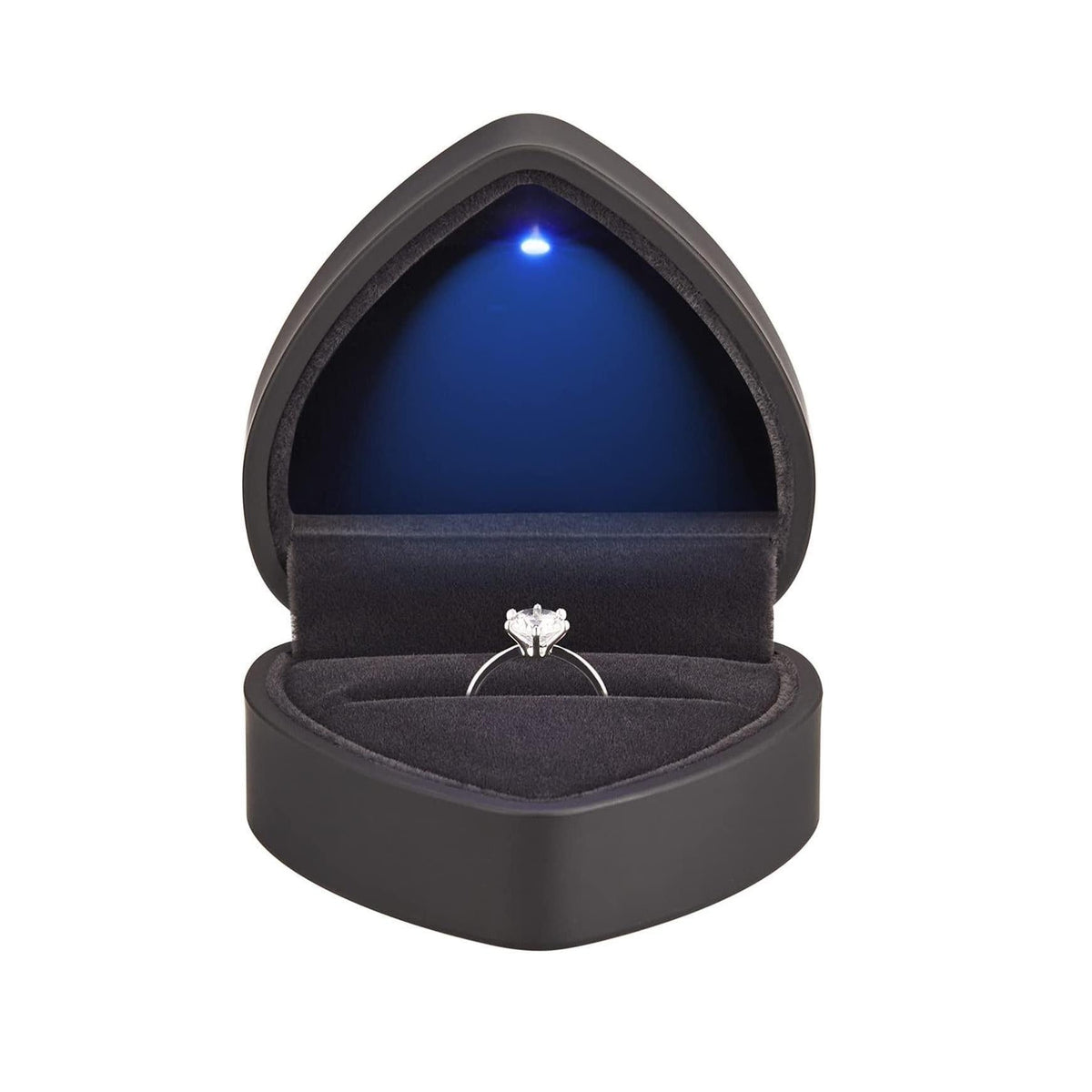 plush velvet interior lining to cradle rings and small earrings without scratching