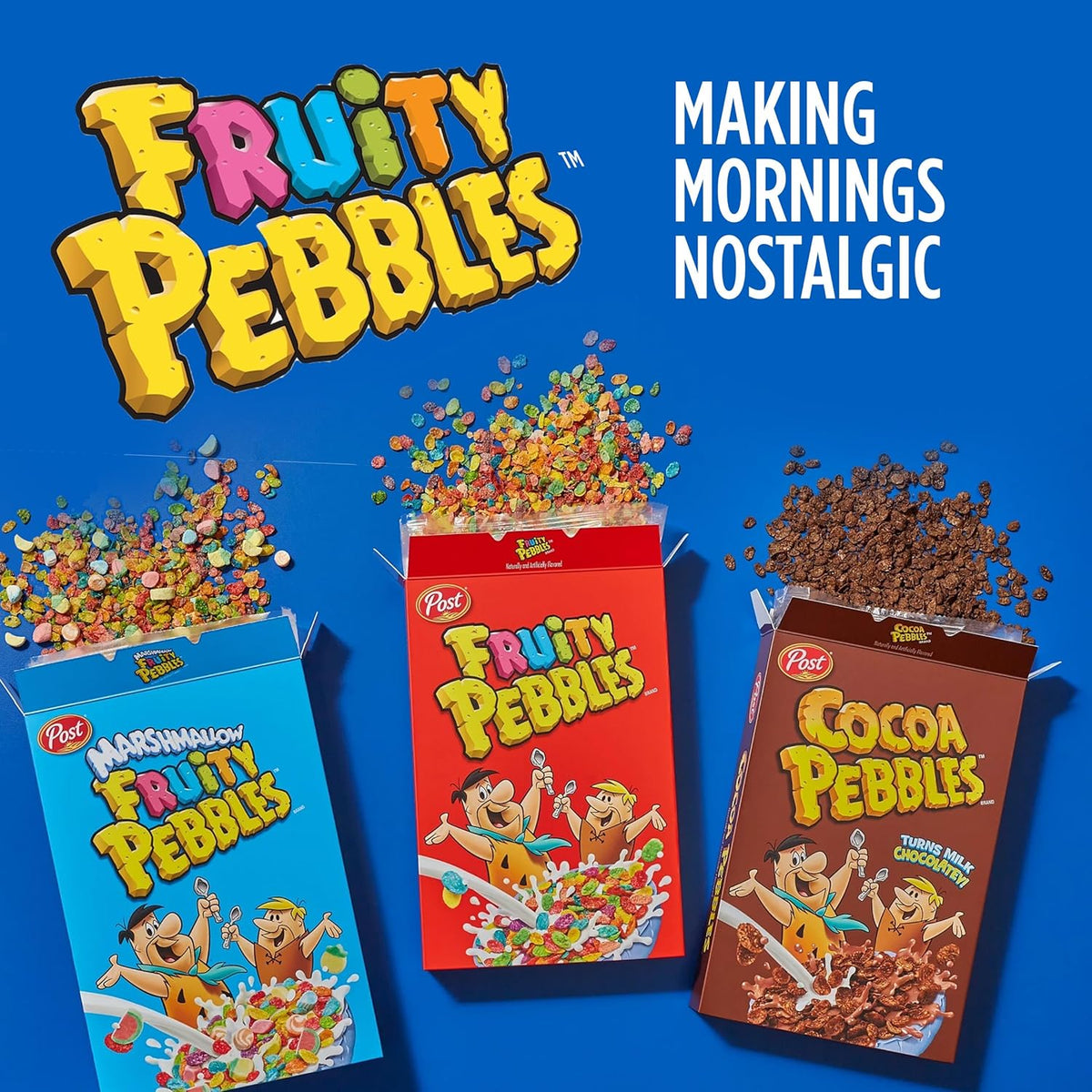 Post Fruity Pebbles Cereal – Ready to Eat Gluten Free Cereal for On the Go Professionals