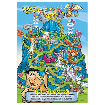 Post Fruity PEBBLES Marshmallow Cereal – Bright Colorful Cereal Box for 90s Inspired Kitchen