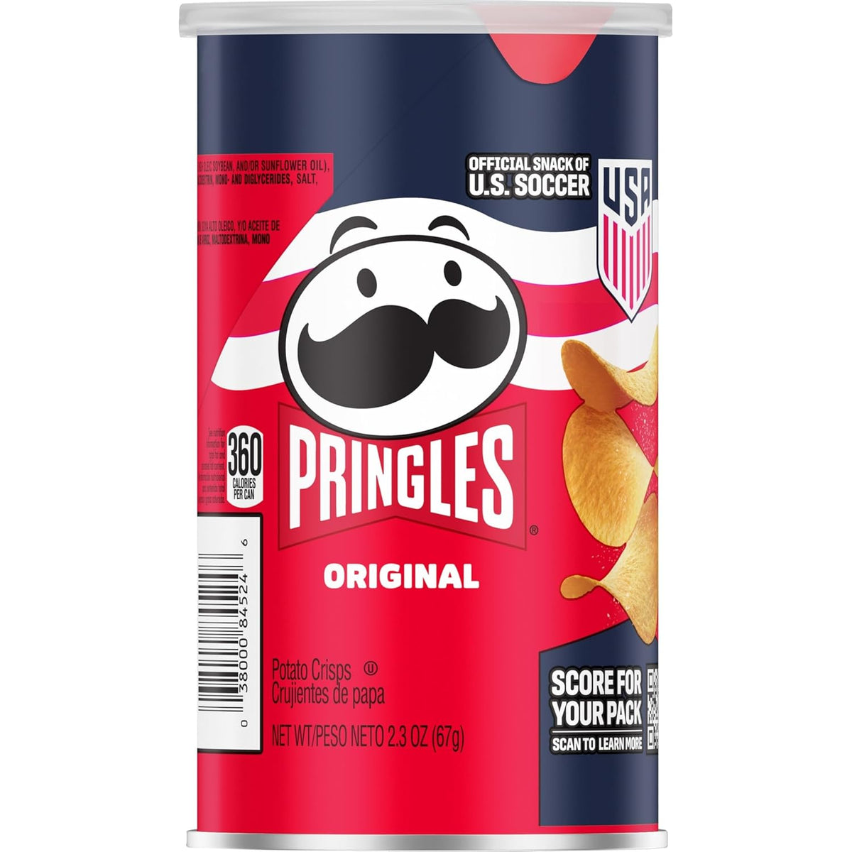 Pringles Potato Crisps Original – Portable Snack for Commuters and Remote Workers, 12 Pack