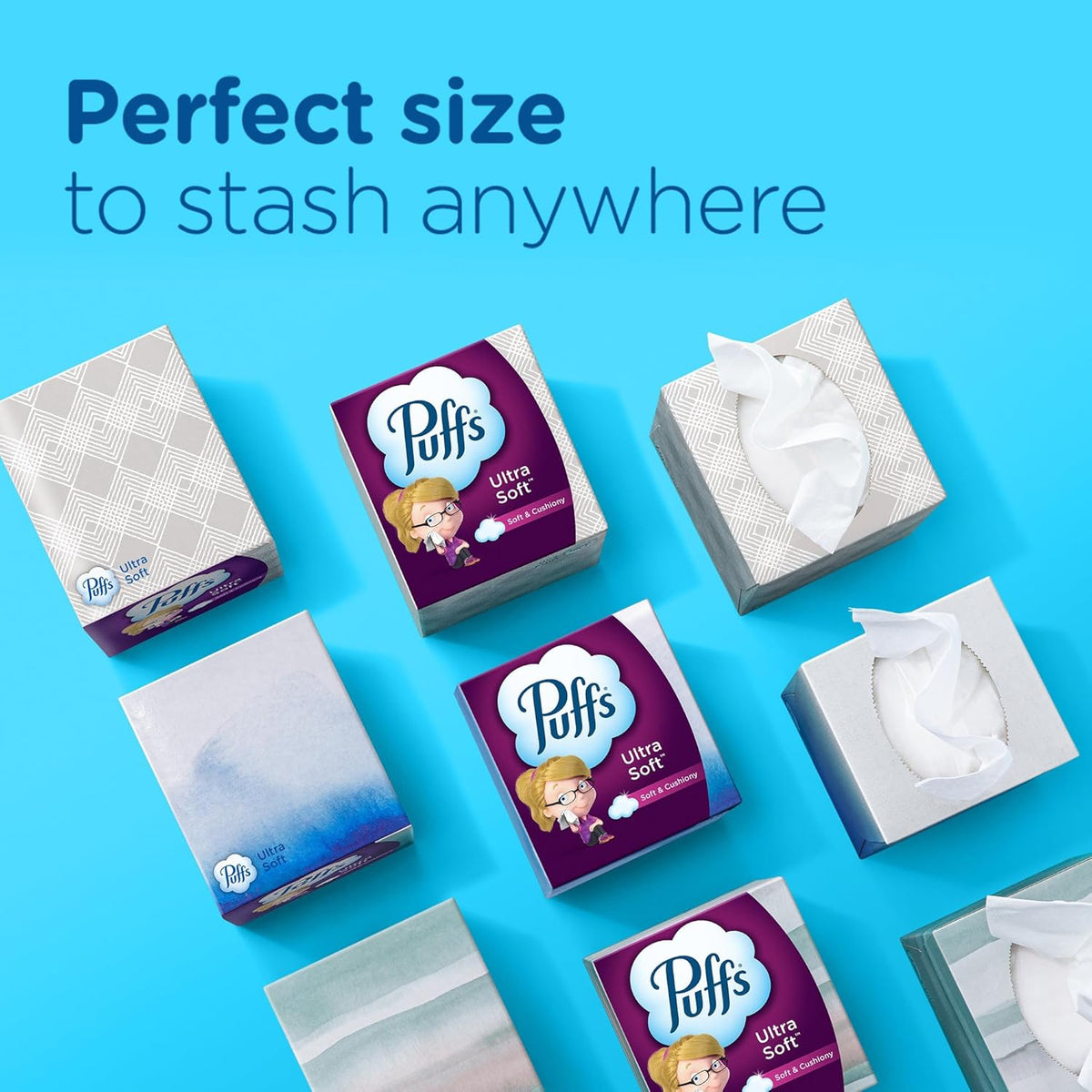 Puffs Rectangular Tissue Boxes – Coordinated Soft Touch Finishing for Bedroom Nightstands