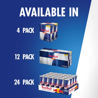 Red Bull Energy Drink – Pre-Workout Fuel for Outdoor Cycling Routes and Running Trails, 12 Fl Oz 24-Pack