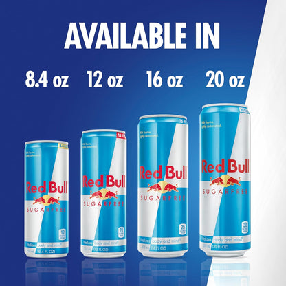 Red Bull Sugar Free Energy Drink – Music Festival and Concert Energy Stock-Up, Easy-Share 24-Can Pack