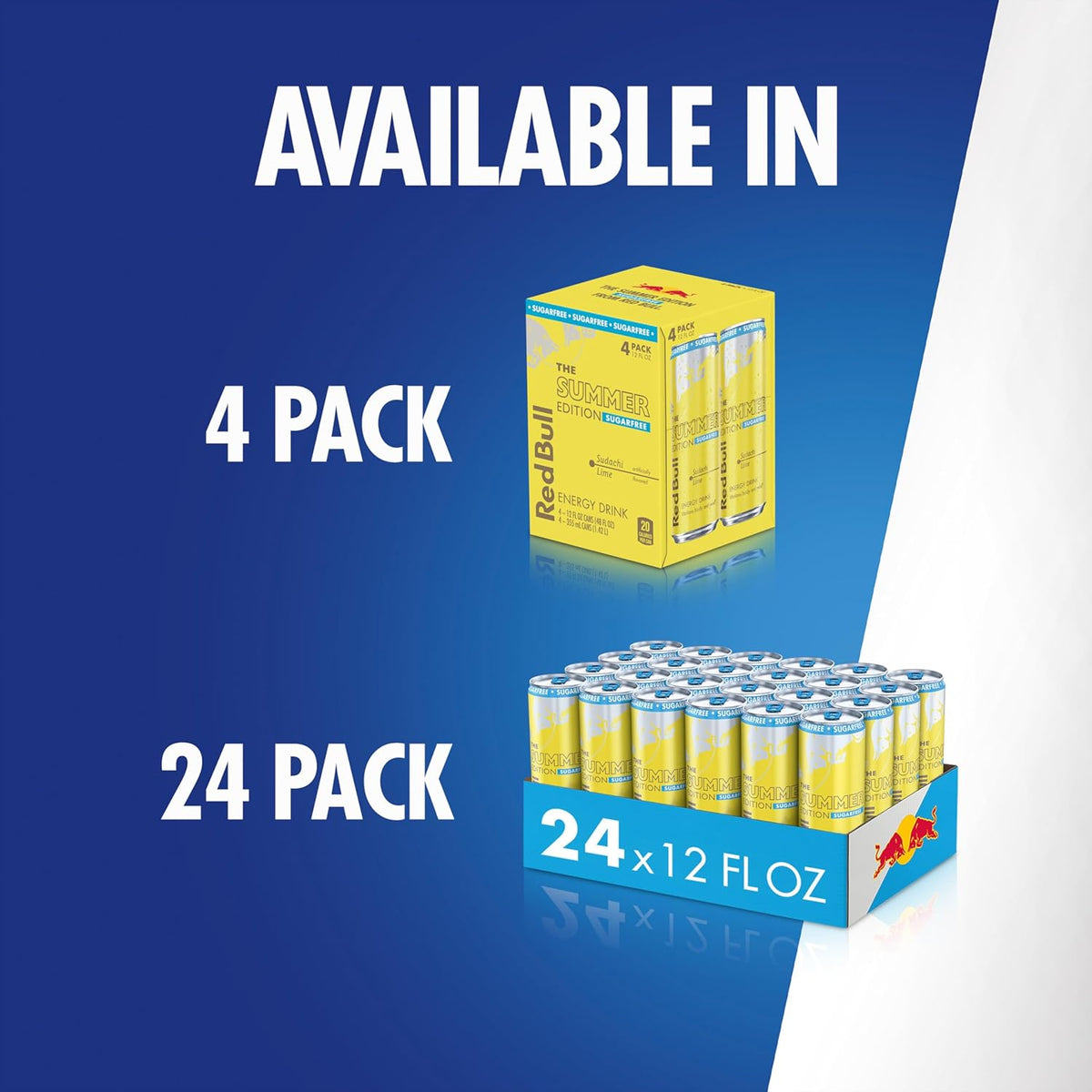 Red Bull Sugarfree Summer Edition Energy Drink – Limited-Edition Flavor Gift for Energy Drink Fans, 12oz 4 Pack