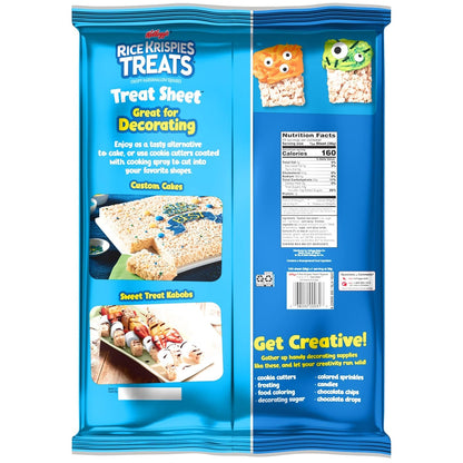 Rice Krispies Treats Pre-Made Sheet – Safe, No-Bake Dessert Base for Playdate Treats, 32oz Bag