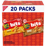 RITZ Bits Bite-Sized Cheese & Peanut Butter Crackers – Easy Chew Snack for Playroom and Backpack