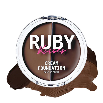 Ruby Kisses Cream Foundation 3D Face Creator 2-Color Foundation and Concealer – Long-Wear Tube for Back-to-Back Meetings