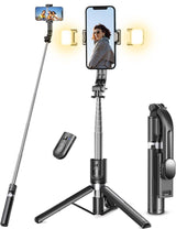 [Brand] Single-Device Tripod, Selfie Stick and Ring Light in One – One Accessory, Zero Clutter on Your Desk