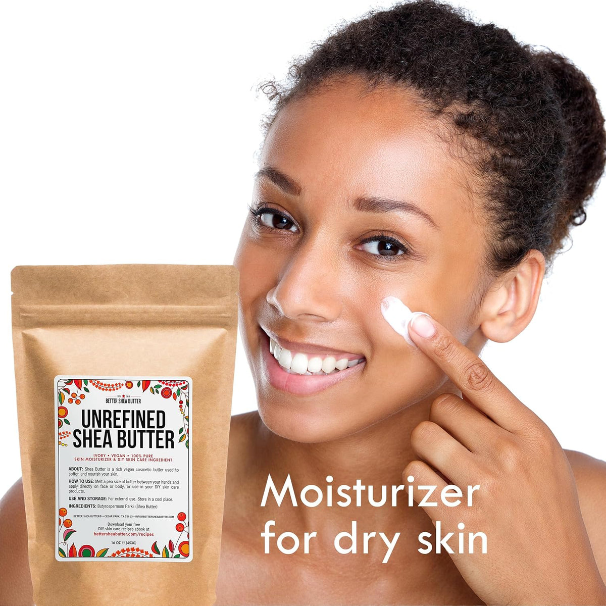 SheaYaki – Unscented Shea Butter Block | Toddler Hair Detangler and Body Balm for Curly, Kinky Hair