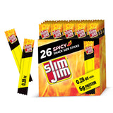 Slim Jim Smoked Jerky Sticks Bulk Pack – High-Protein Spicy Snack for Patio, Picnic and Outdoor Adventures
