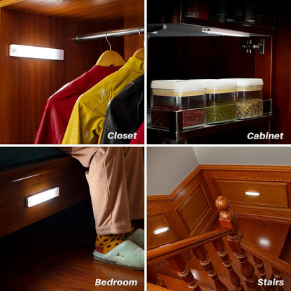 STAR-SPANGLED Under Cabinet Lighting Rechargeable, Mood Setting Shelf Lights for Reading Nook Atmosphere, 2 Pack