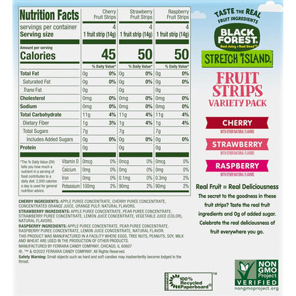 Stretch Island Fruit Strips – Low-Sugar Office Snack for Adults, Non-GMO Gluten-Free 48-Count Box